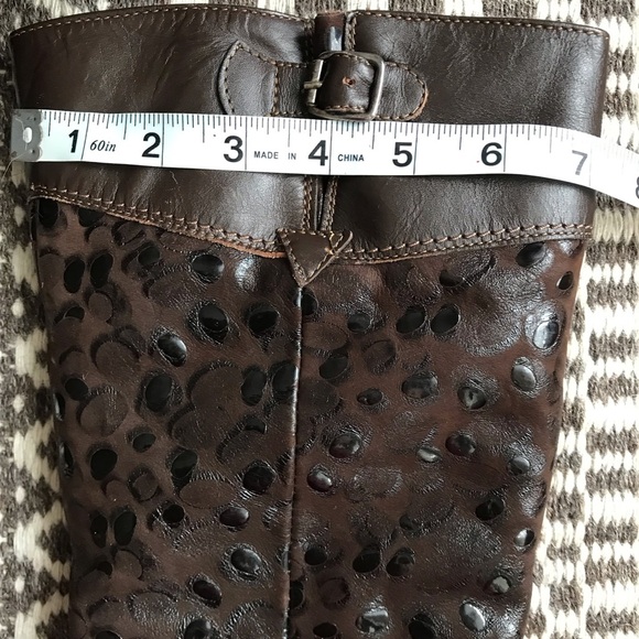 Sz 7🌹Leather Shearling Tall Boots Marelbo - Picture 9 of 16